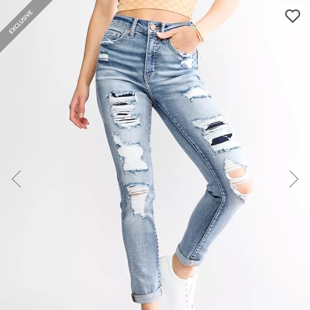 Billie Ankle Straight Stretch Cuffed Jean
BKE